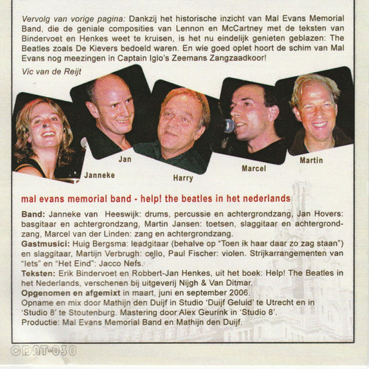 Mal Evans Memorial Band : Help! De Beatles In Het Nederlands (CDr)