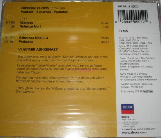 Frédéric Chopin - Vladimir Ashkenazy : Waltzes / 4 Scherzos / 26 Preludes (2xCD, Comp, RM)