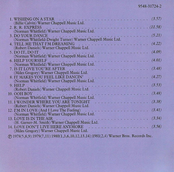 Rose Royce : Wishing On A Star (CD, Comp)