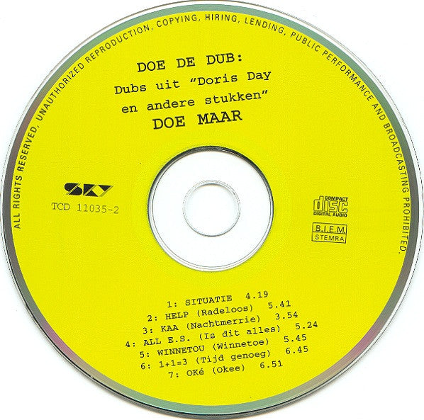 Doe Maar : Doe De Dub (Discodubversie) (CD, Album, RE)