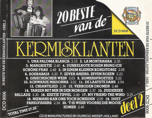 De Kermisklanten : 20 Beste Van De Kermisklanten - Deel 2 (CD, Comp)
