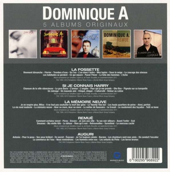 Dominique A. : 5 Albums Originaux (CD, Album, RE + CD, Album, RE + CD, Album, RE + CD)