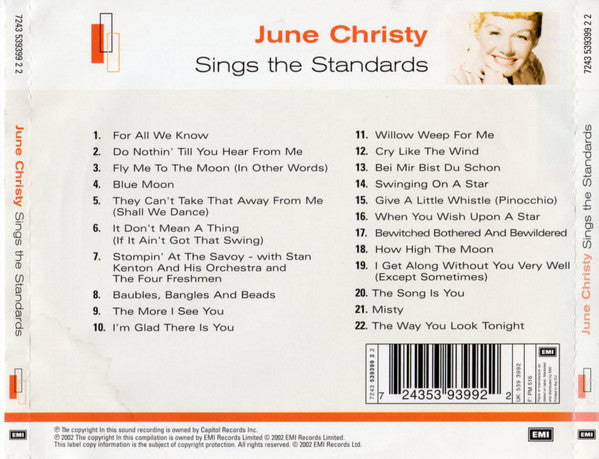 June Christy : Sings The Standards (CD, Comp)