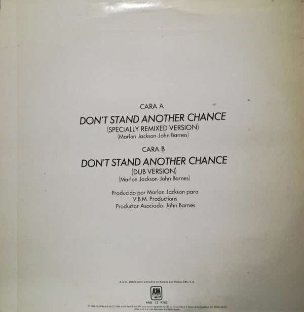 Janet Jackson : Don't Stand Another Chance (12", Maxi)