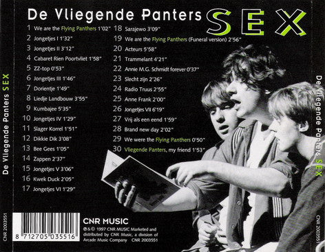 De Vliegende Panters : Sex (CD, Album)