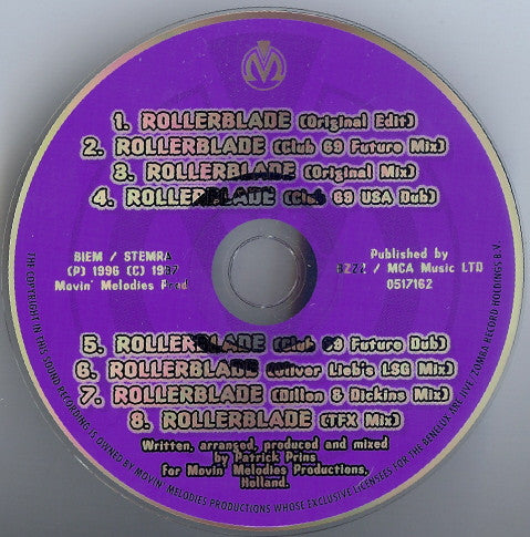 Movin' Melodies : Rollerblade (CD, Maxi)