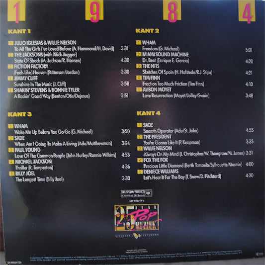 Various : 25 Jaar Popmuziek - 1984 (2xLP, Comp, Gat)