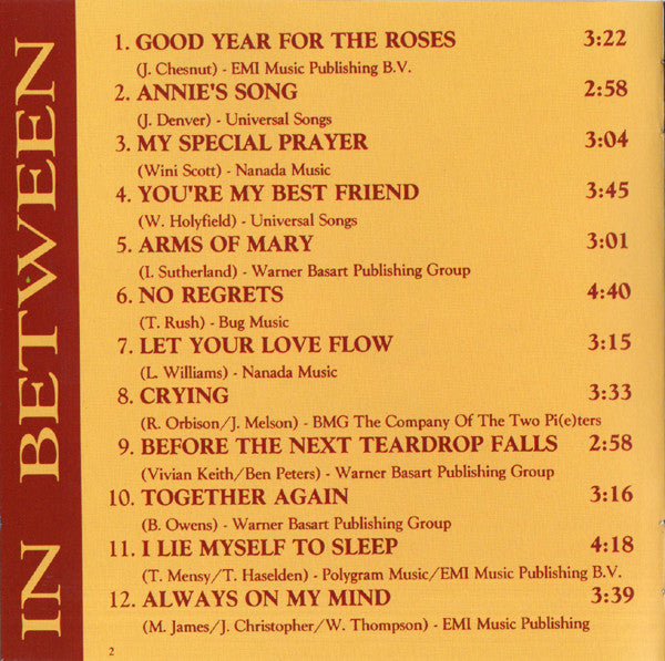 Piet Veerman : In Between (CD, Album)