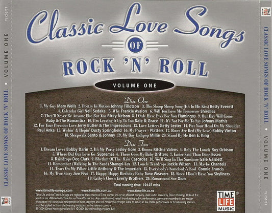 Various : Classic Love Songs Of Rock 'n' Roll - Volume One (2xCD, Comp)