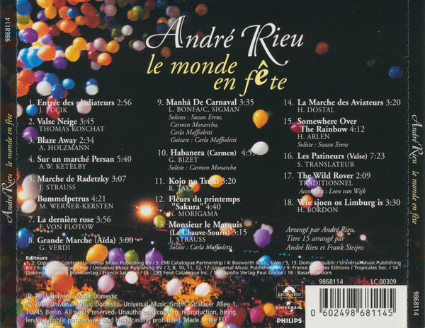 André Rieu : Le Monde En Fête (CD, Album)