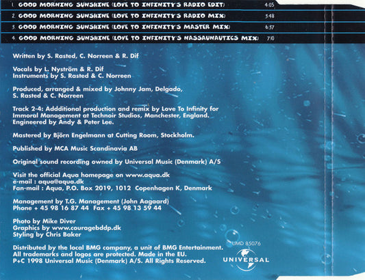 Aqua : Good Morning Sunshine (CD, Maxi)