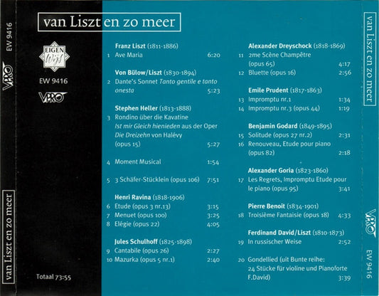 Ronald Brautigam : Van Liszt En Zo Meer (CD)