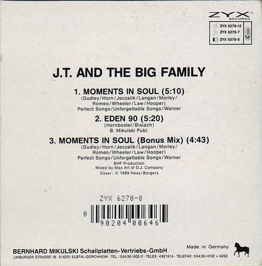J.T. And The Big Family : Moments In Soul (CD, Maxi)