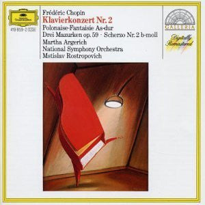 Frédéric Chopin - Martha Argerich, National Symphony Orchestra, Mstislav Rostropovich : Klavierkonzert Nr. 2 / Polonaise-Fantaisie As-dur / Drei Mazurken Op. 59 / Scherzo Nr. 2 B-moll (CD, Comp, RE, RM)