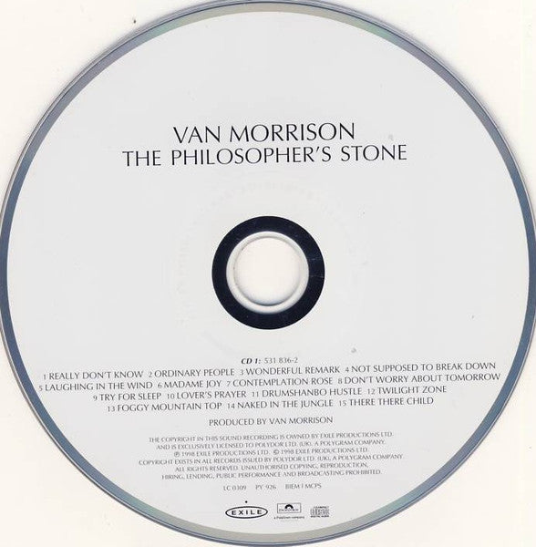 Van Morrison : The Philosopher's Stone (The Unreleased Tapes Volume One) (2xCD, Album, Comp)
