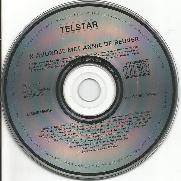 Annie de Reuver : Een Avondje Met (CD, Comp)