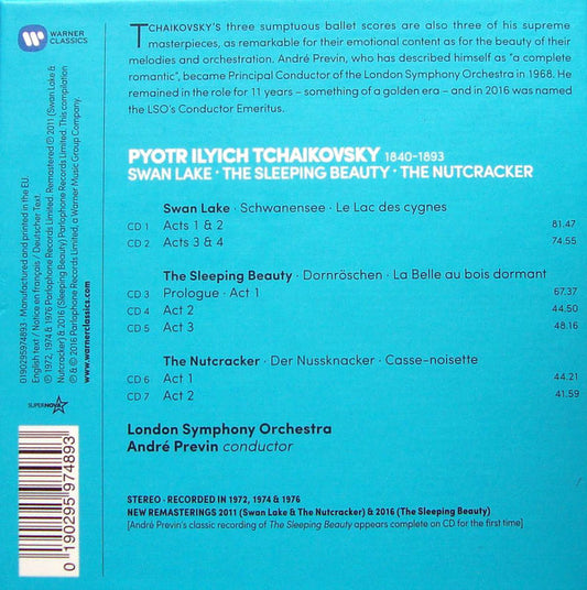 Pyotr Ilyich Tchaikovsky / André Previn, London Symphony Orchestra : Swan Lake / The Sleeping Beauty / The Nutcracker (2xCD, RE, RM + 3xCD, RE, RM + 2xCD, RE, RM + Box, )
