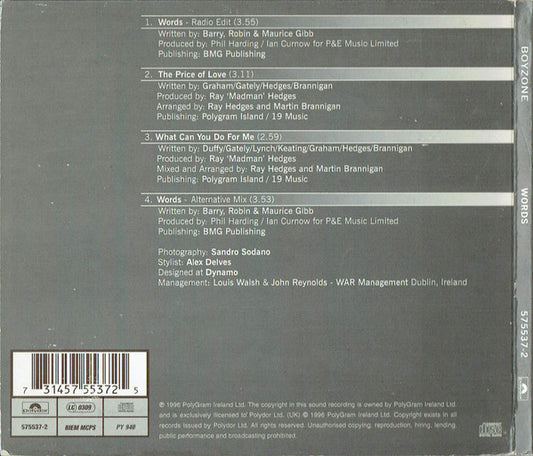 Boyzone : Words (CD, Single, Dig)
