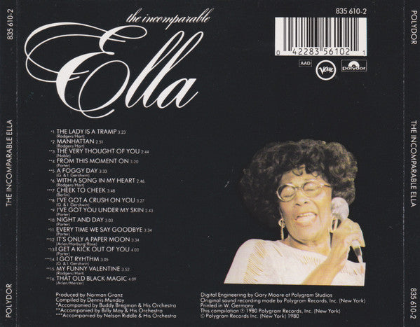 Ella Fitzgerald : The Incomparable Ella (CD, Comp)