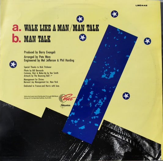 Divine : Walk Like A Man (12", Single)