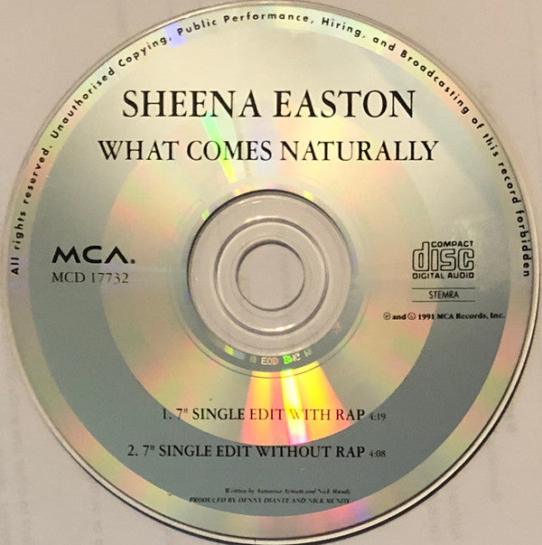 Sheena Easton : What Comes Naturally (CD, Single, Car)
