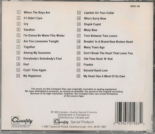 Connie Francis : Where The Hits Are (CD, Album)