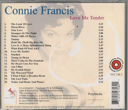 Connie Francis : Love Me Tender (CD, Comp)