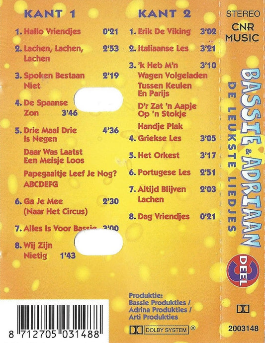 Bassie & Adriaan : De Leukste Liedjes Deel 3 (Cass, Comp)
