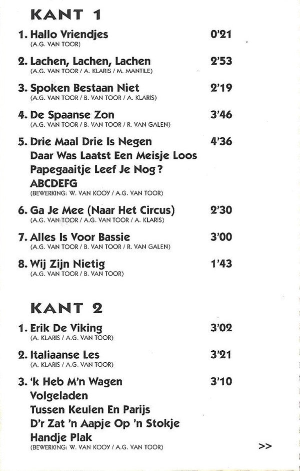 Bassie & Adriaan : De Leukste Liedjes Deel 3 (Cass, Comp)