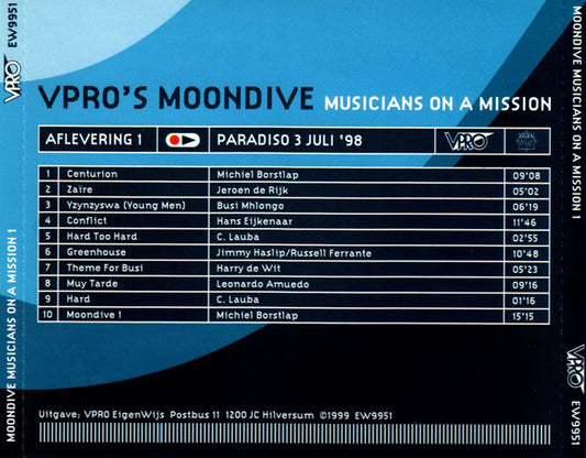 Various : VPRO's Moondive - Musicians On A Mission 1 (CD)
