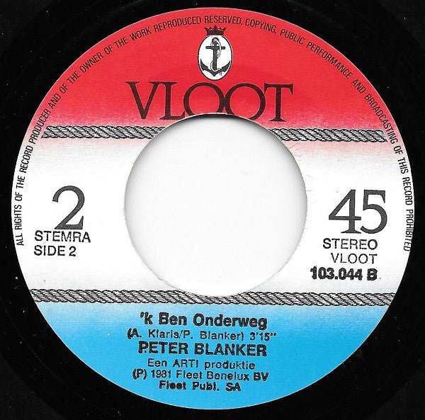 Peter Blanker : 't Is Moeilijk Bescheiden Te Blijven (7", Single, Bla)