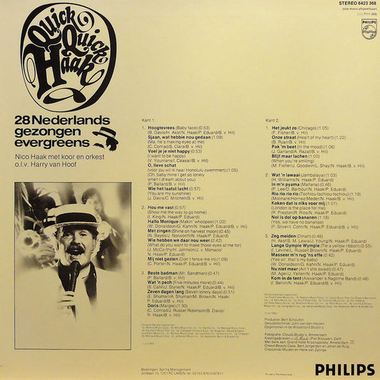 Nico Haak : "Quick Quick Haak" 28 Nederlands Gezongen Evergreens (LP, Album)