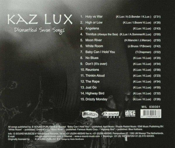 Kaz Lux : Dismantled Swan Songs (CD)