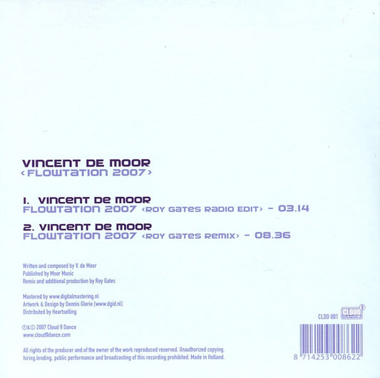 Vincent De Moor : Flowtation 2007 (Roy Gates Remix) (CD, Single)