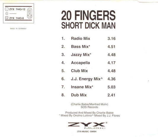 20 Fingers : Short Dick Man (CD, Maxi, Sil)