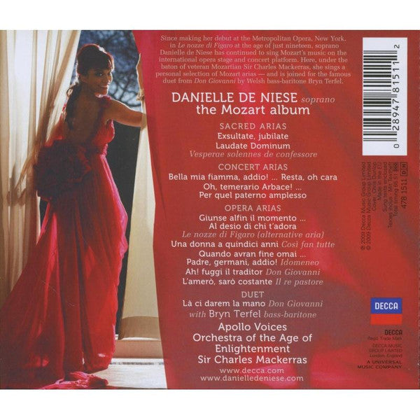 Danielle de Niese, Orchestra Of The Age Of Enlightenment, Sir Charles Mackerras : The Mozart Album (CD, Album)