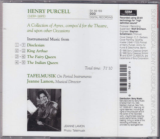 Henry Purcell - Tafelmusik Baroque Orchestra, Jeanne Lamon : Ayres For The Theatre (Dioclesian / King Arthur / The Fairy Queen / The Indian Queen) (CD)