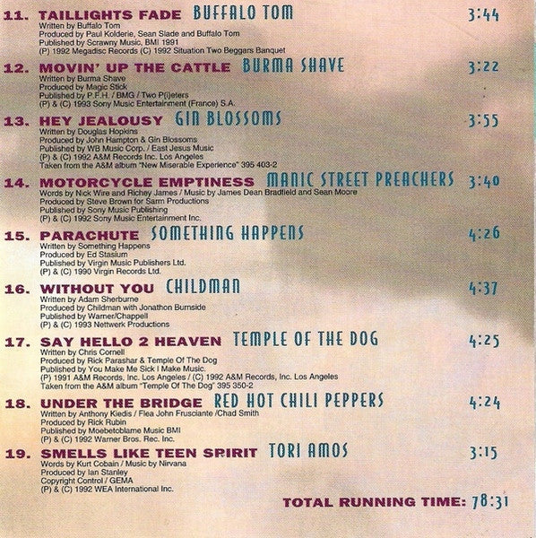 Various : What's Up? (The Greatest Rock Hits Of The 90's) (CD, Comp)