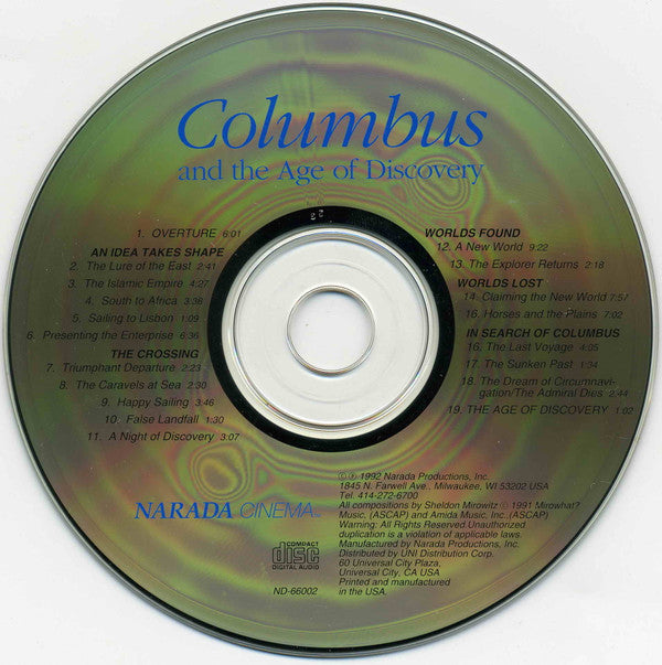 Sheldon Mirowitz : Columbus And The Age Of Discovery (CD, Album)