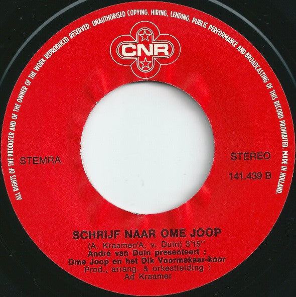 André van Duin Presenteert: Ome Joop En Dik Voormekaar Team : Tingelingeling (7", Single)