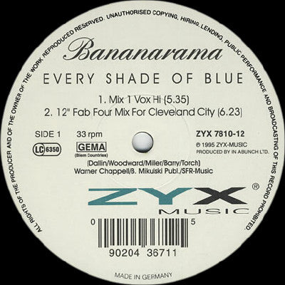 Bananarama : Every Shade Of Blue (12", Single)
