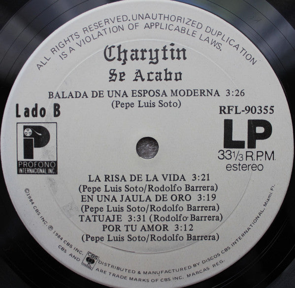 Charytin : Se Acabó (LP, Album)