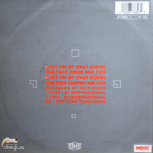 Fast Eddie* Featuring Sundance (2) : Git On Up (7", Single)