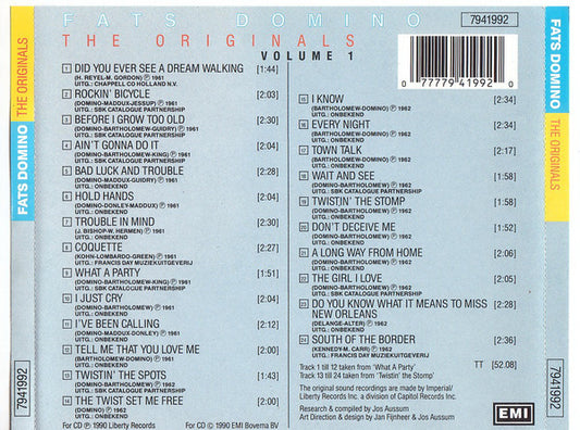 Fats Domino : The Originals Volume 1 (CD, Comp)