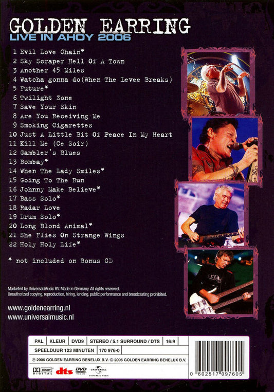 Golden Earring : Live In Ahoy 2006 (DVD-V, PAL + CD)