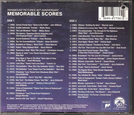 Various : Paramount Pictures 90th Anniversary Memorable Scores (2xCD, Comp)