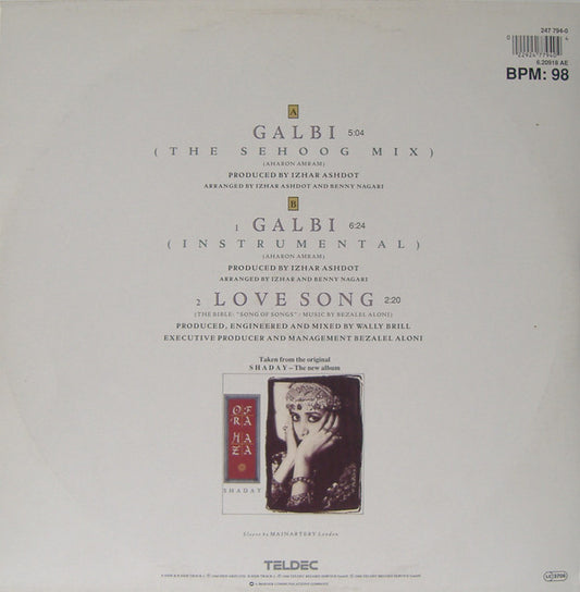 Ofra Haza : Galbi (The Sehoog Mix) (12")