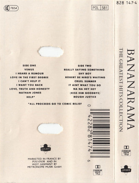 Bananarama : The Greatest Hits Collection (Featuring "Help") (Cass, Comp, RM, CrO)