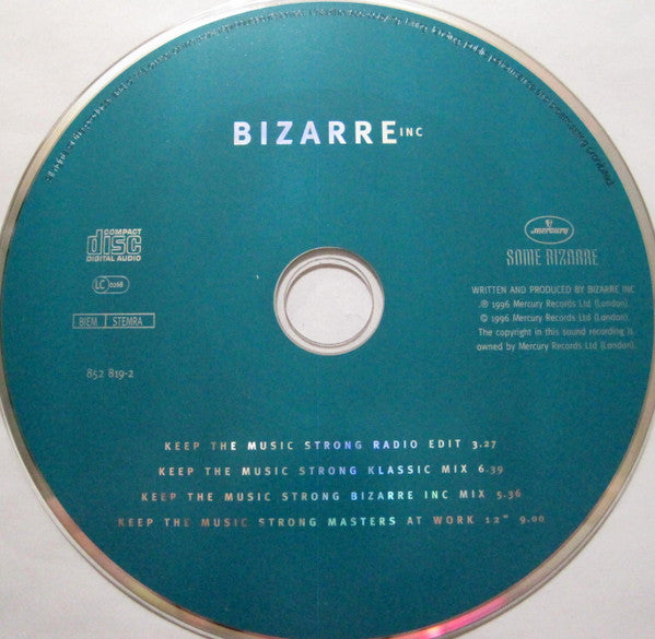 Bizarre Inc : Keep The Music Strong (CD, Maxi)