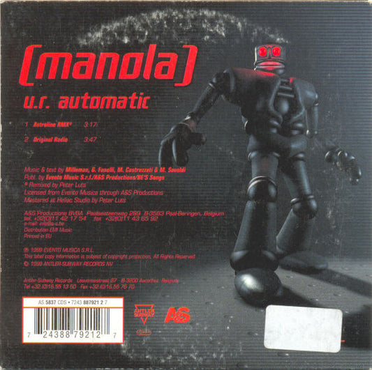 Manola : U.R. Automatic (CD, Single)